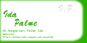 ida palme business card